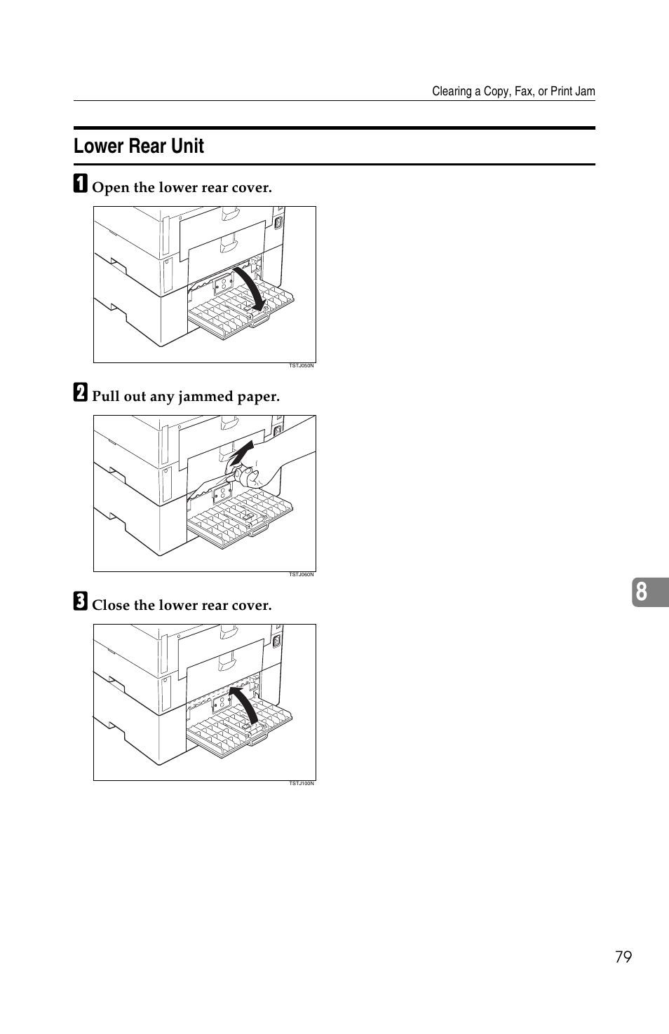 Lower rear unit | Ricoh FAX2050L User Manual | Page 159 / 216