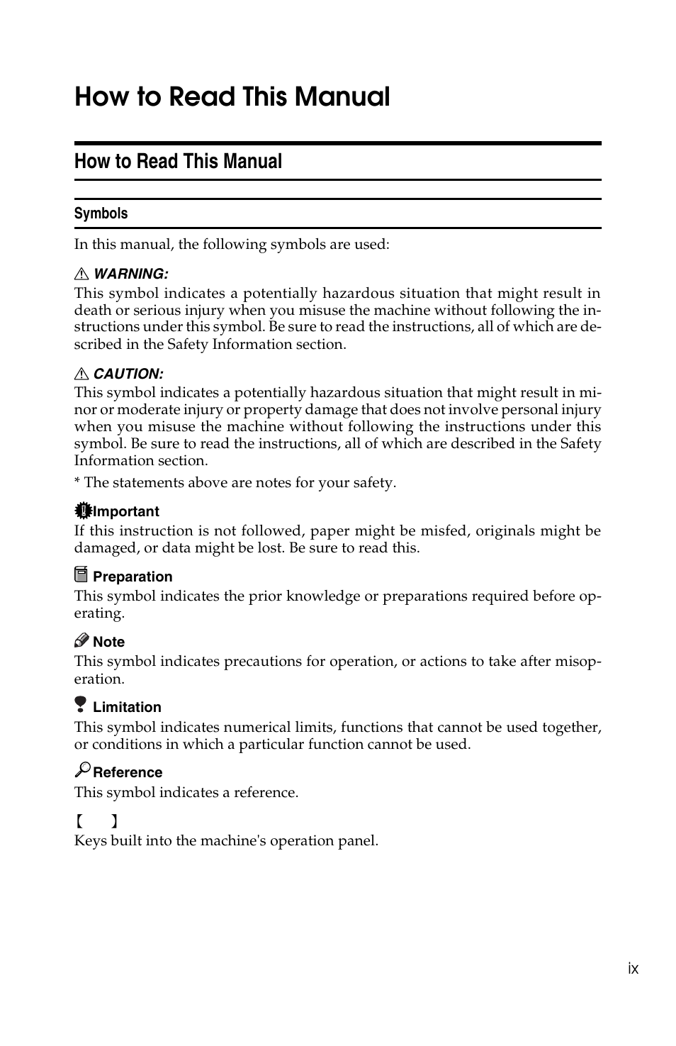 How to read this manual | Ricoh FAX2050L User Manual | Page 75 / 216