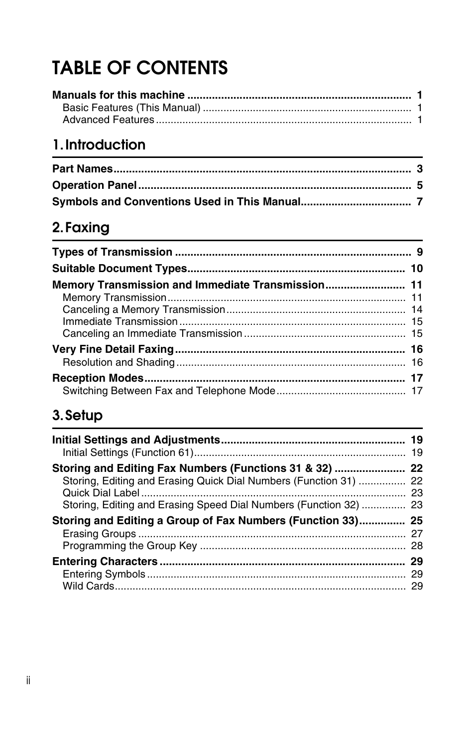 Ricoh FAX2050L User Manual | Page 8 / 216
