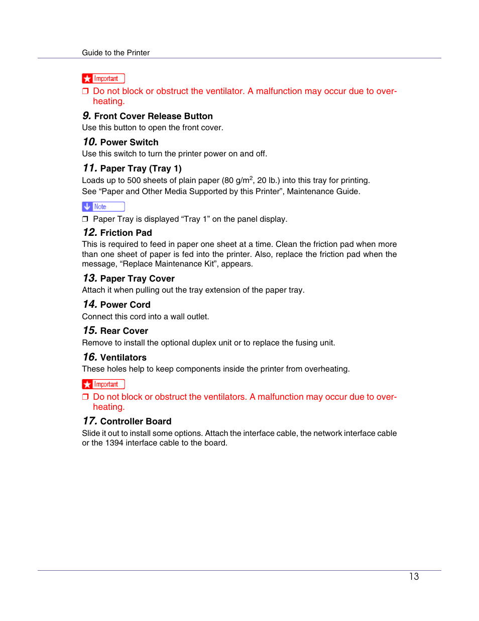Ricoh G1168604A User Manual | Page 13 / 97