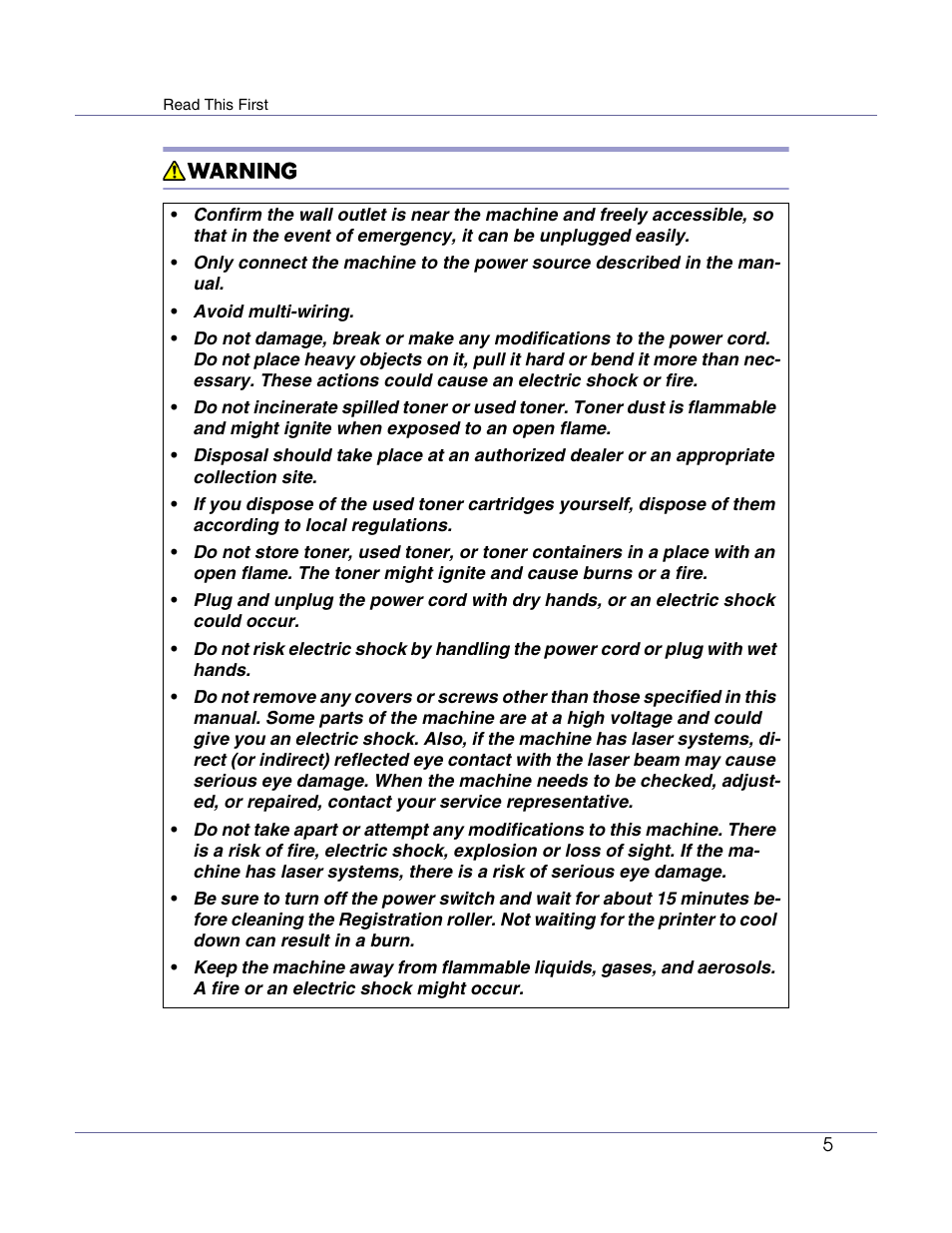 Ricoh G1168604A User Manual | Page 5 / 97