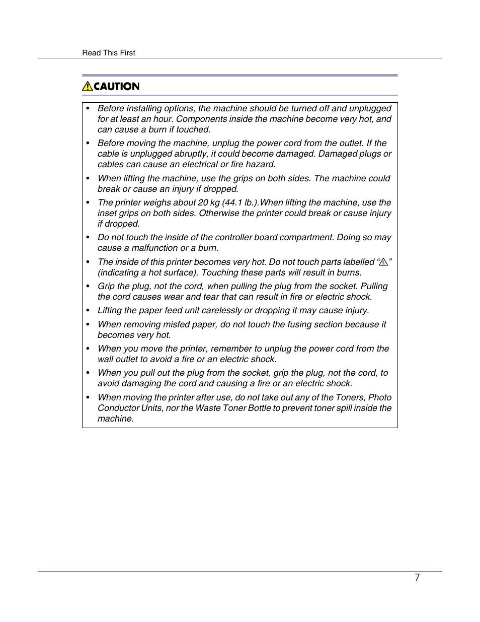 Ricoh G1168604A User Manual | Page 7 / 97