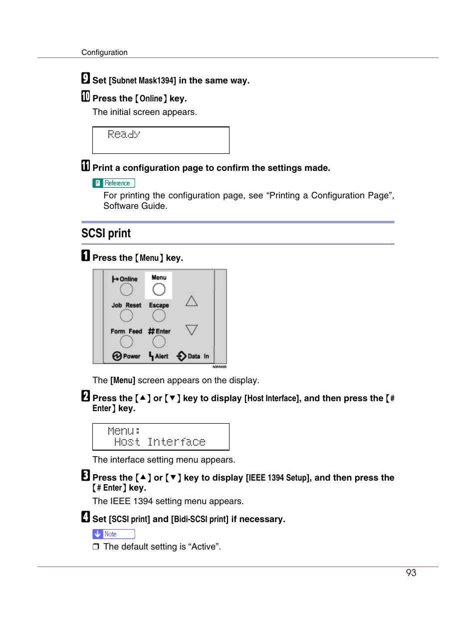 Scsi print | Ricoh G1168604A User Manual | Page 93 / 97