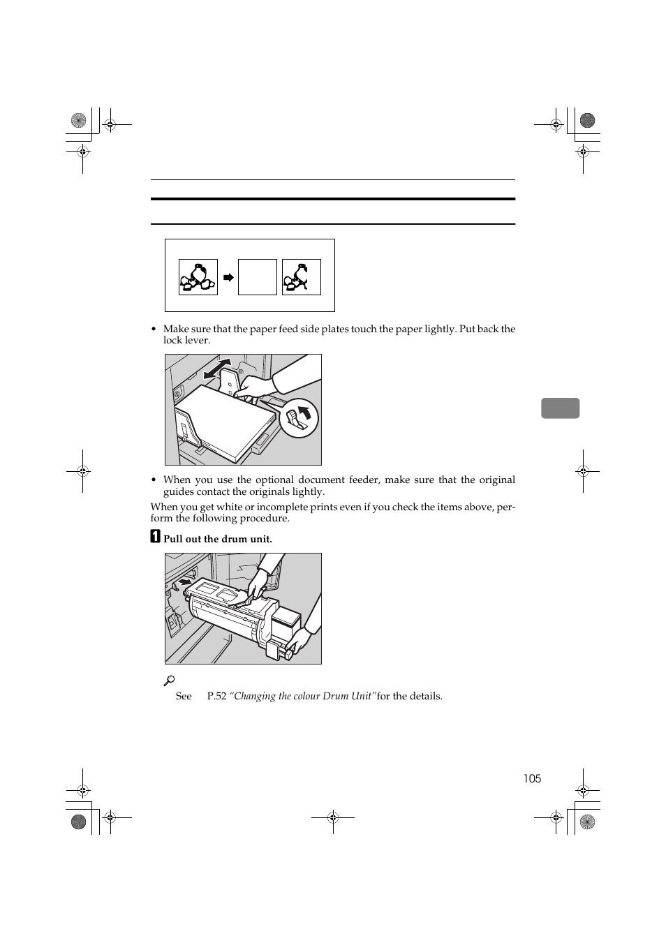 White prints or incomplete prints | Ricoh PRIPORT JP1250 User Manual | Page 125 / 144