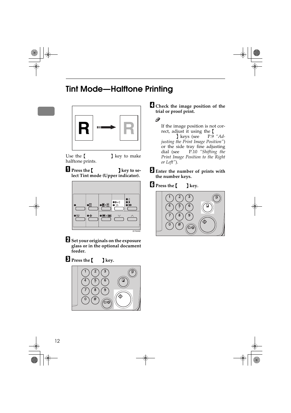 1tint mode—halftone printing | Ricoh PRIPORT JP1250 User Manual | Page 32 / 144