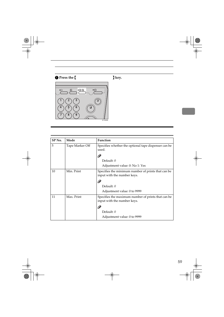 Service program menu | Ricoh PRIPORT JP1250 User Manual | Page 79 / 144