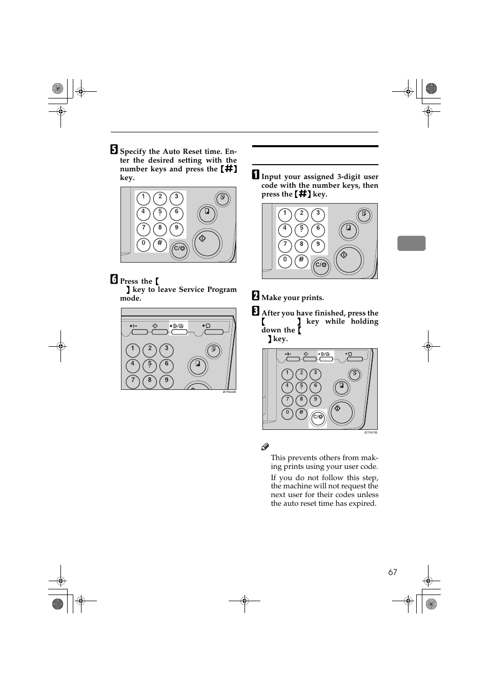 How to use user code mode | Ricoh PRIPORT JP1250 User Manual | Page 87 / 144