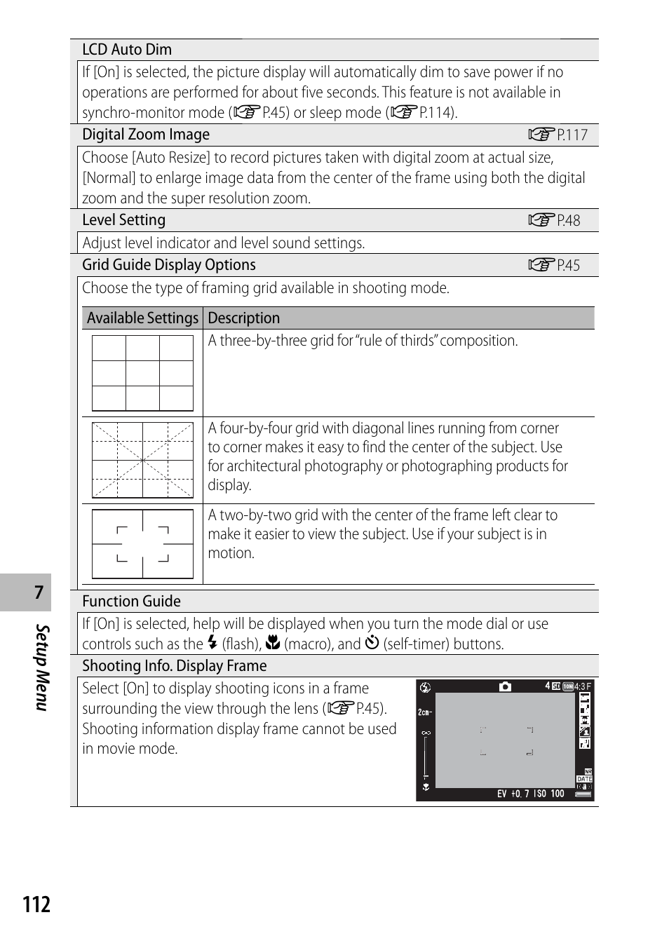 Setup men u | Ricoh DIGITAL CAMERA CX5 User Manual | Page 113 / 161