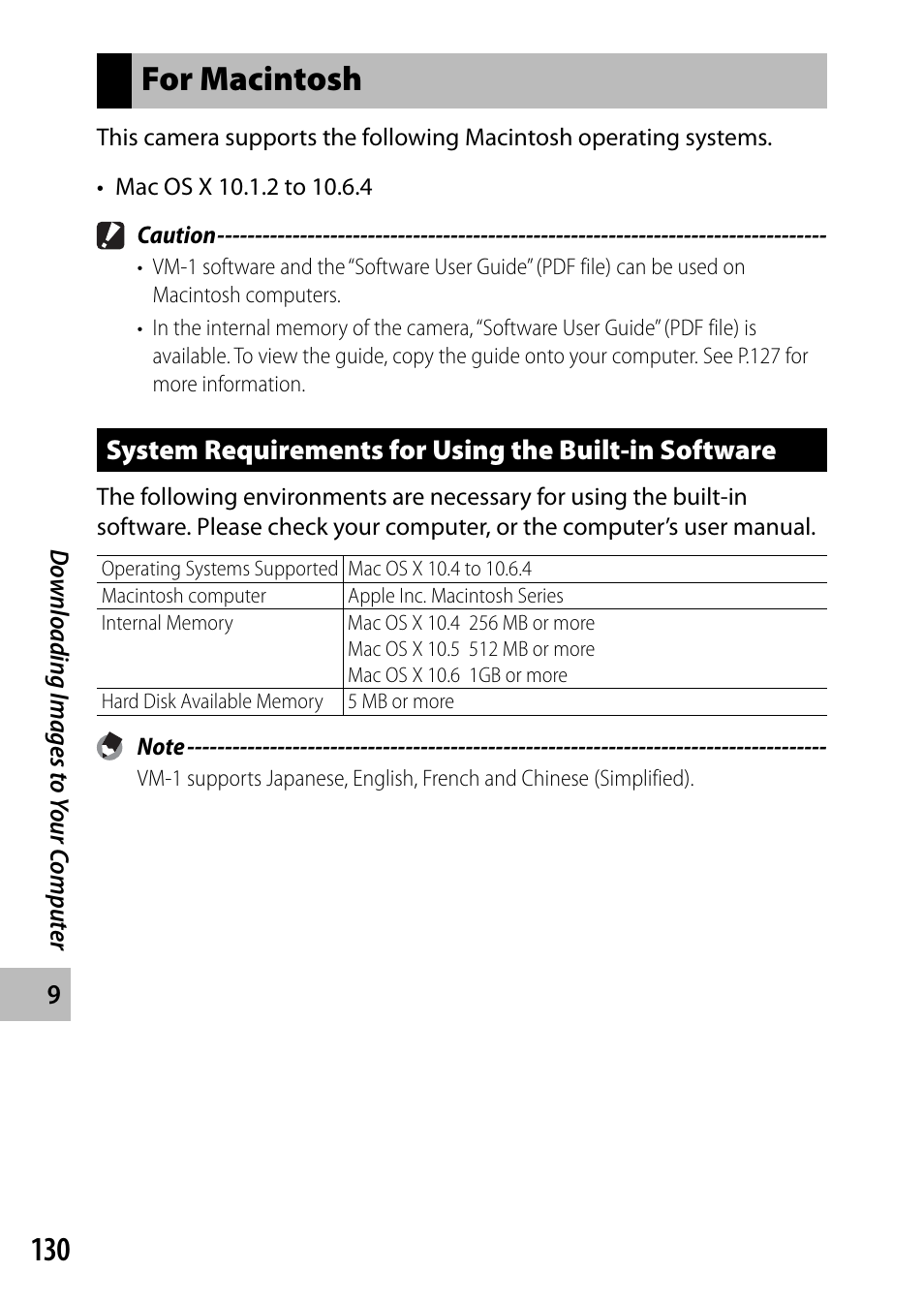 For macintosh | Ricoh DIGITAL CAMERA CX5 User Manual | Page 131 / 161