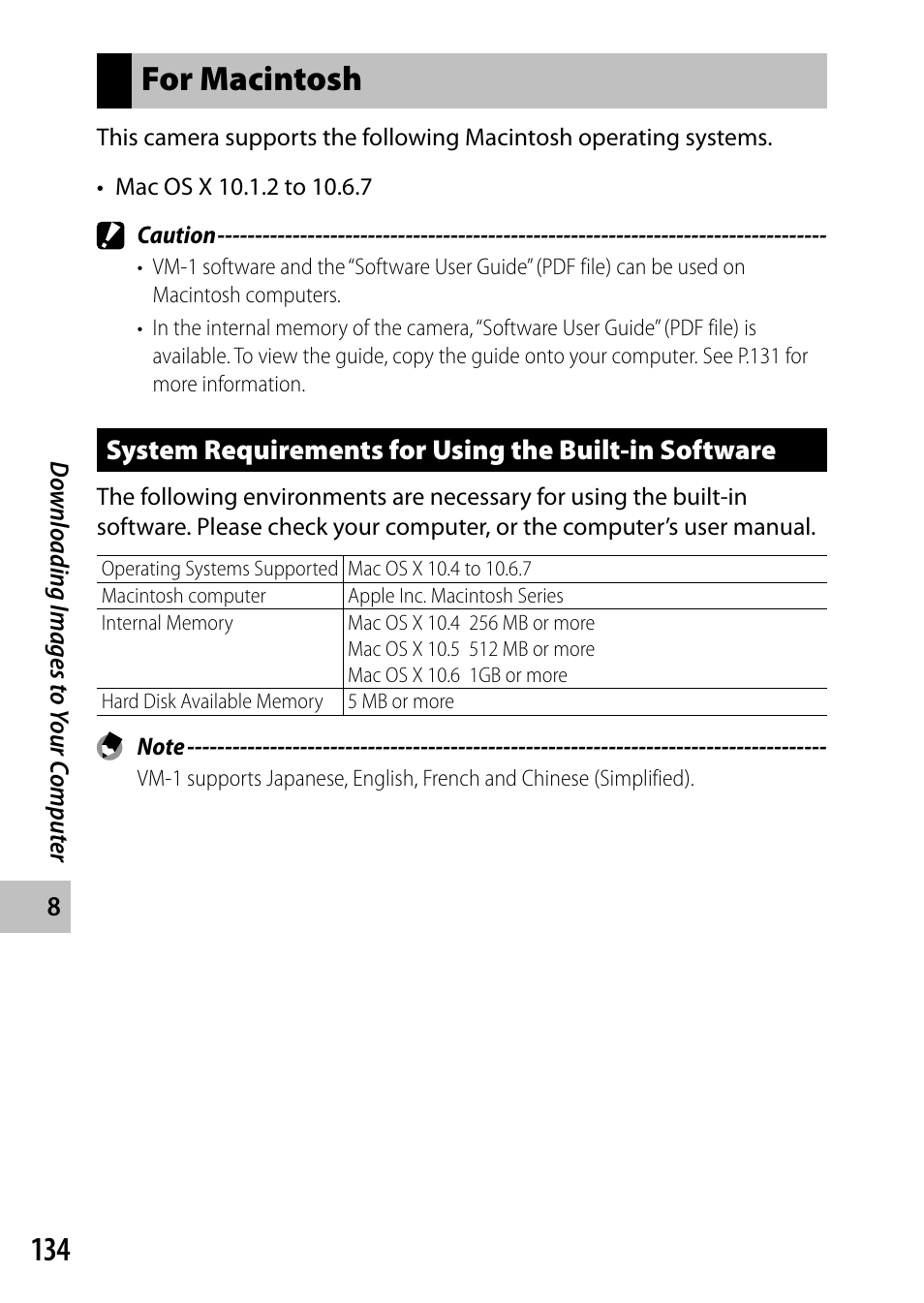 For macintosh | Ricoh Camera CX6 User Manual | Page 136 / 172