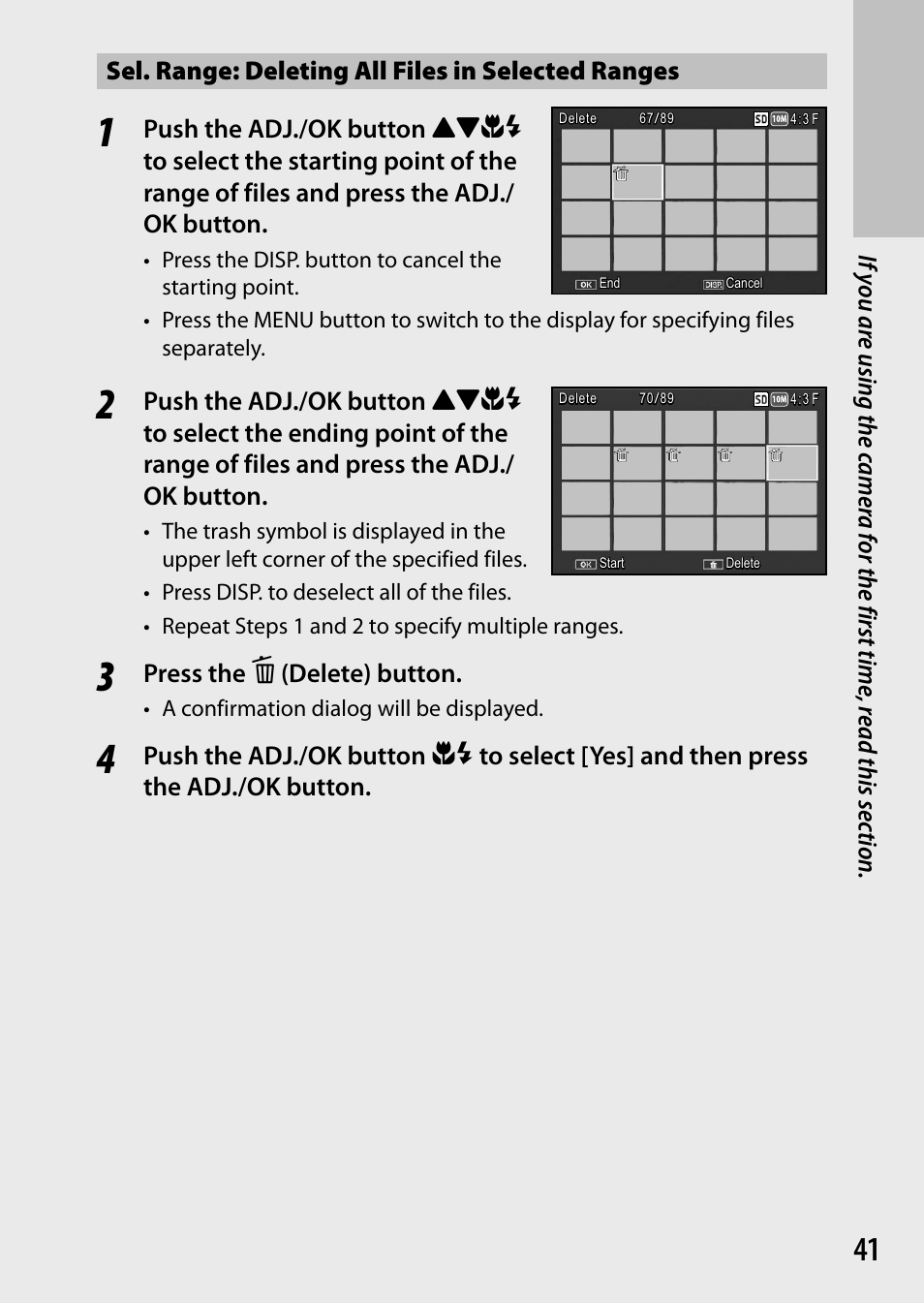 Press the d (delete) button | Ricoh Camera CX6 User Manual | Page 43 / 172