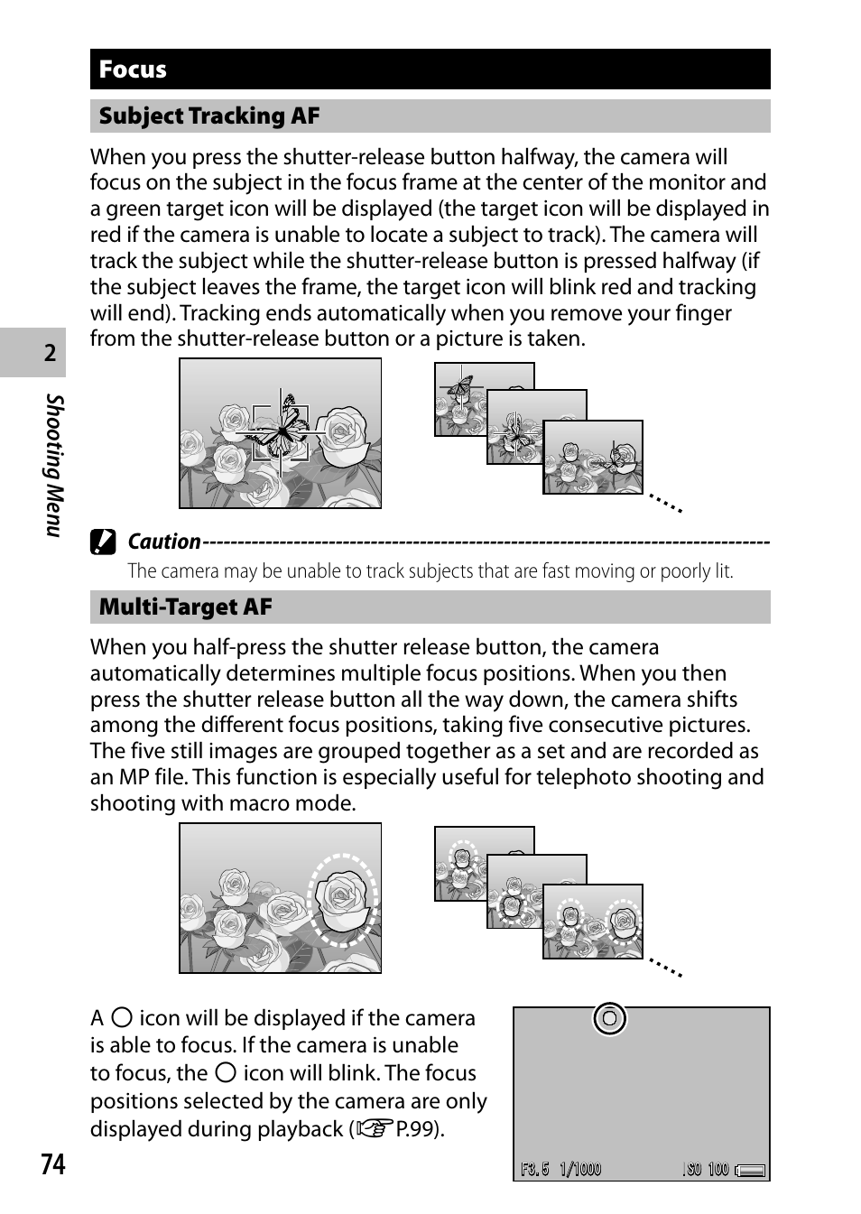 Focus | Ricoh Camera CX6 User Manual | Page 76 / 172