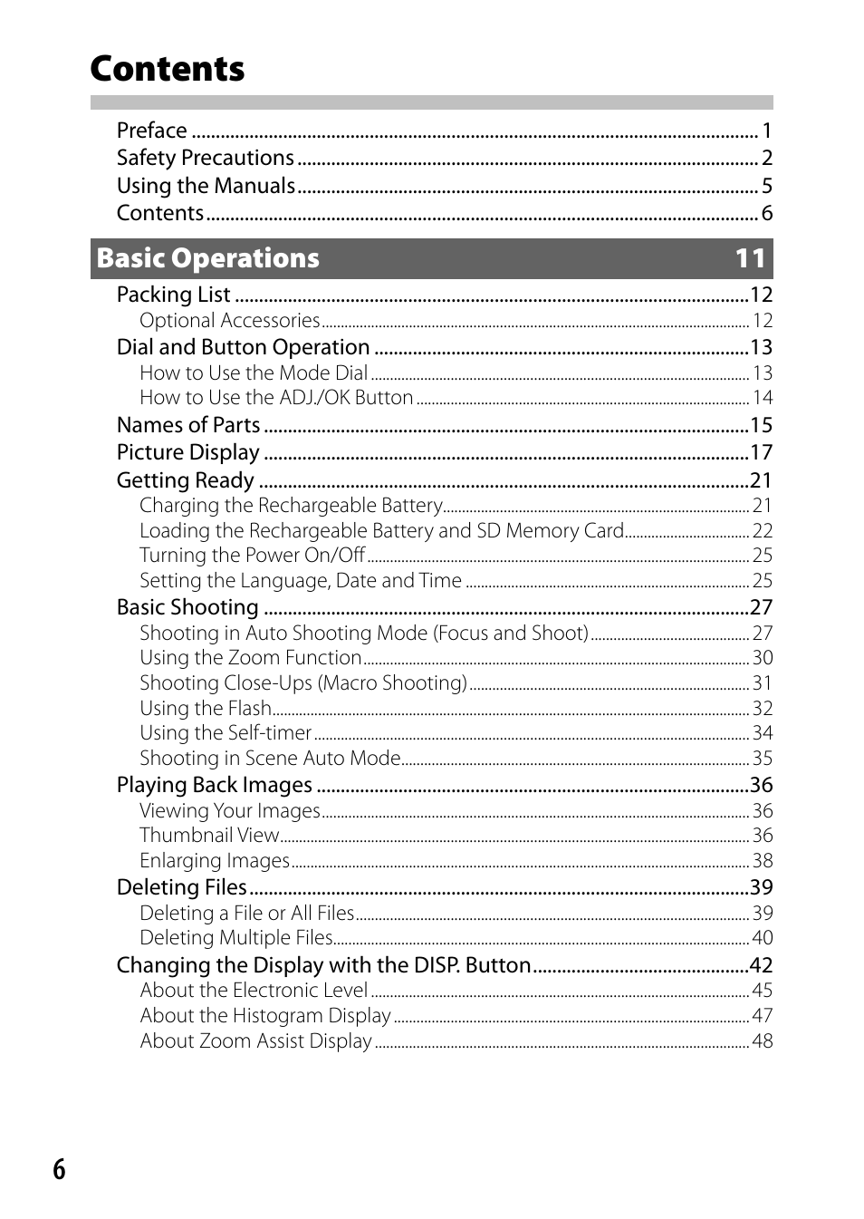 Ricoh Camera CX6 User Manual | Page 8 / 172