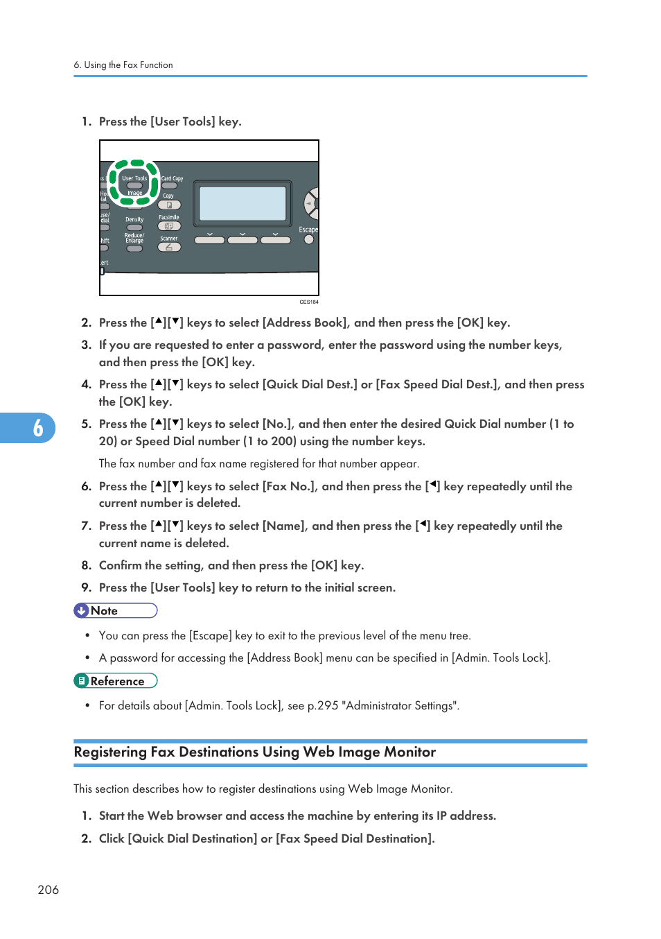 Using web image monitor | Ricoh SP C240SF User Manual | Page 208 / 456