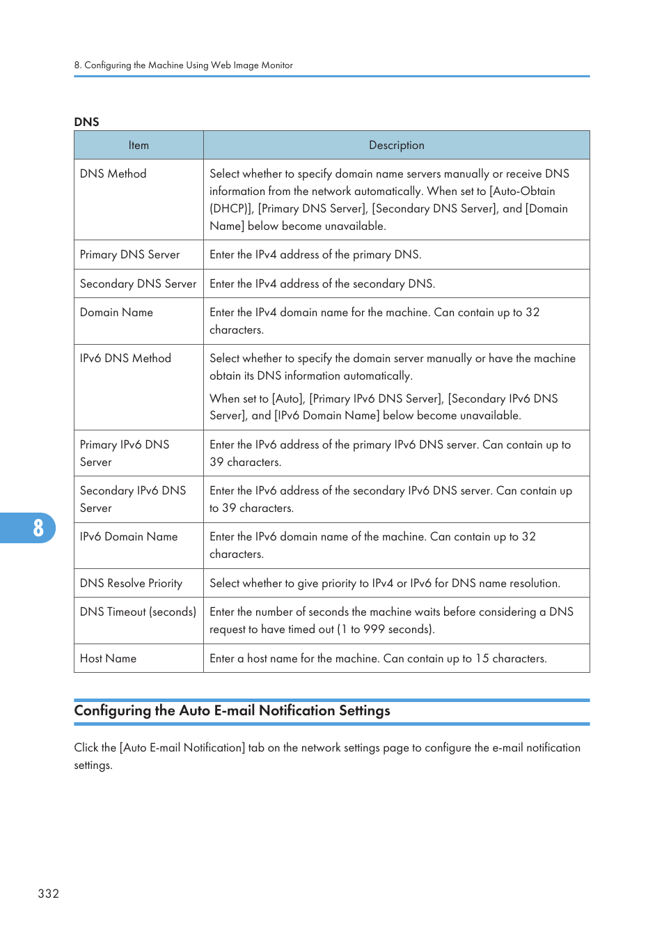 Configuring the auto e-mail notification settings | Ricoh SP C240SF User Manual | Page 334 / 456