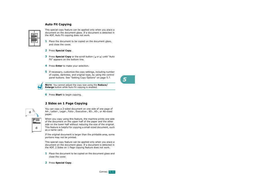Auto fit copying | Ricoh Aficio FX200 User Manual | Page 124 / 278