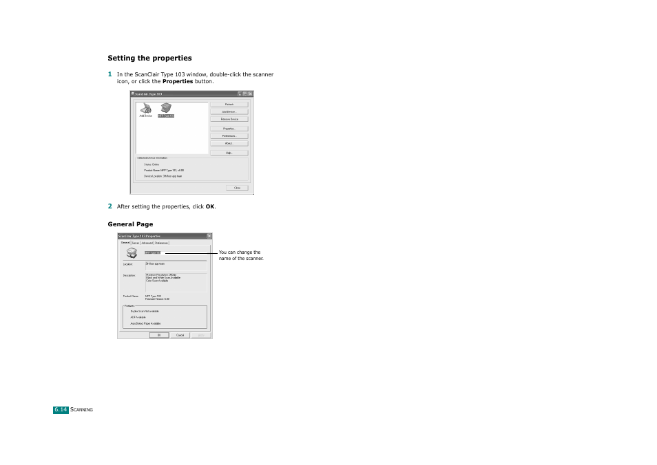 Setting the properties | Ricoh Aficio FX200 User Manual | Page 143 / 278