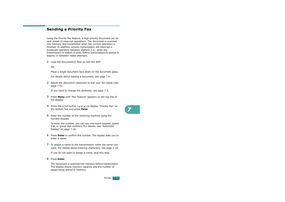 Sending a priority fax | Ricoh Aficio FX200 User Manual | Page 178 / 278