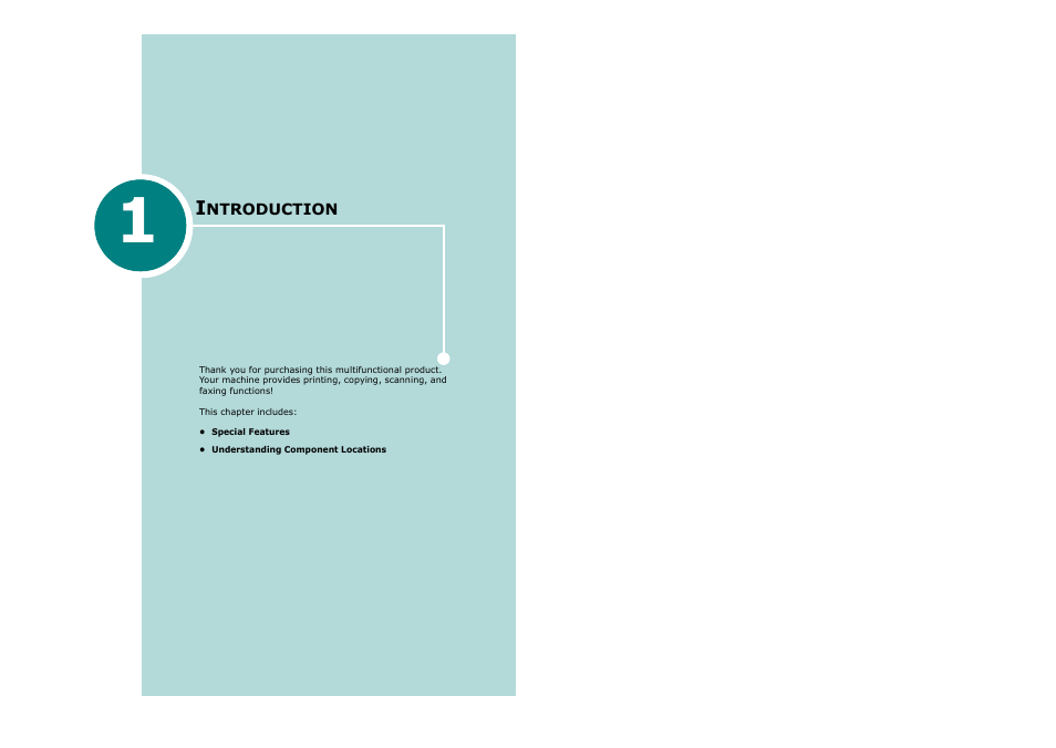 1 introduction, Chapter 1, Ntroduction | Ricoh Aficio FX200 User Manual | Page 18 / 278