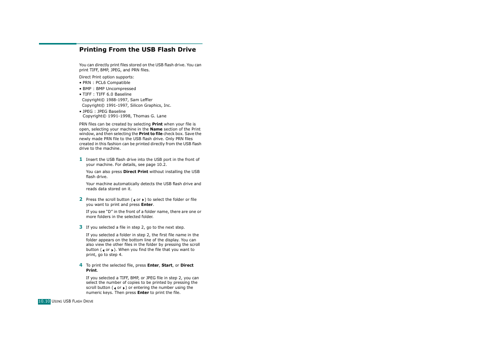 Printing from the usb flash drive | Ricoh Aficio FX200 User Manual | Page 243 / 278