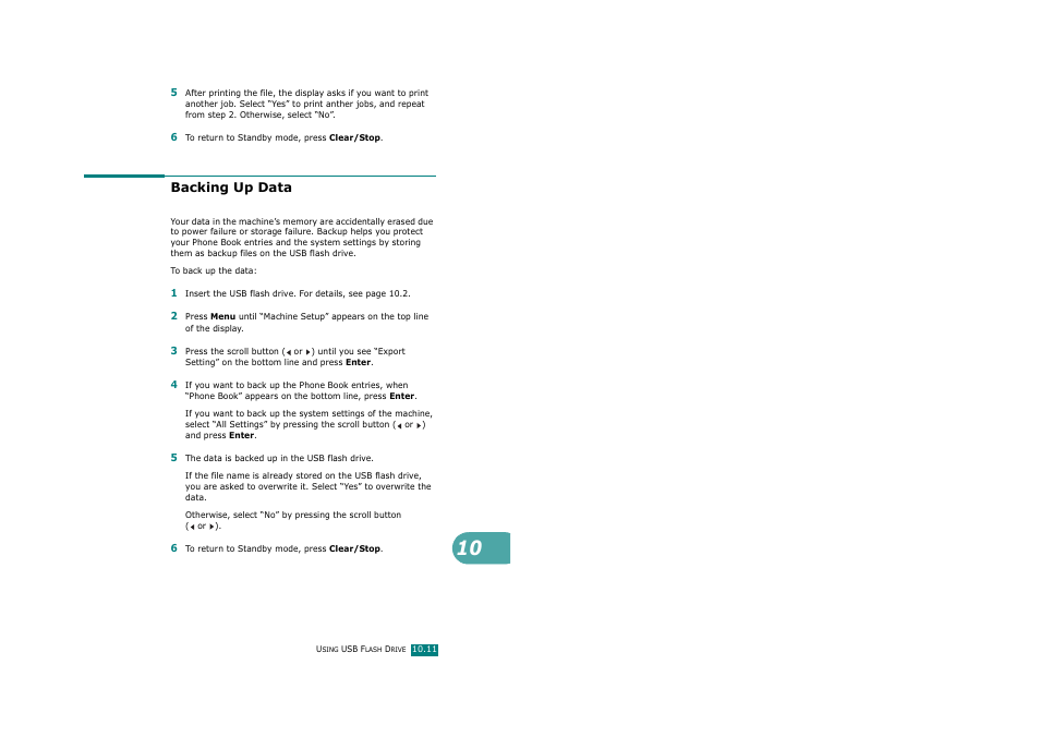 Backing up data | Ricoh Aficio FX200 User Manual | Page 244 / 278