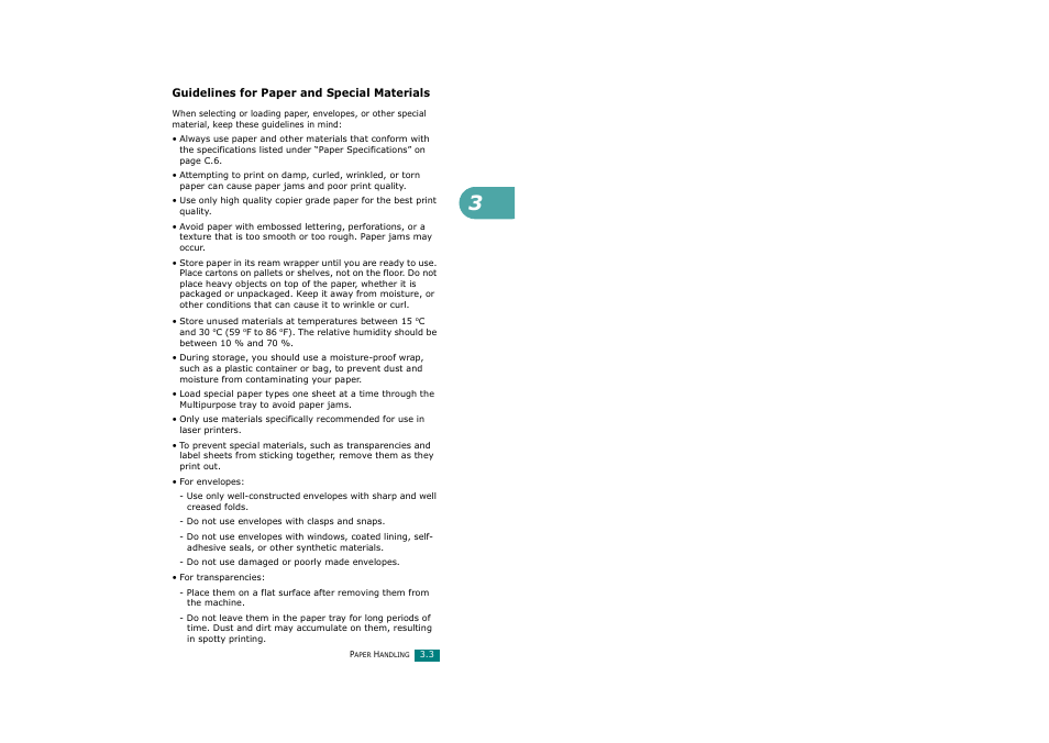 Guidelines for paper and special materials | Ricoh Aficio FX200 User Manual | Page 80 / 278