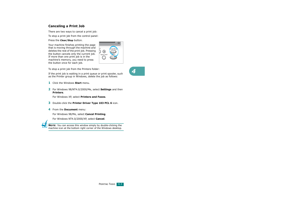 Canceling a print job | Ricoh Aficio FX200 User Manual | Page 92 / 278