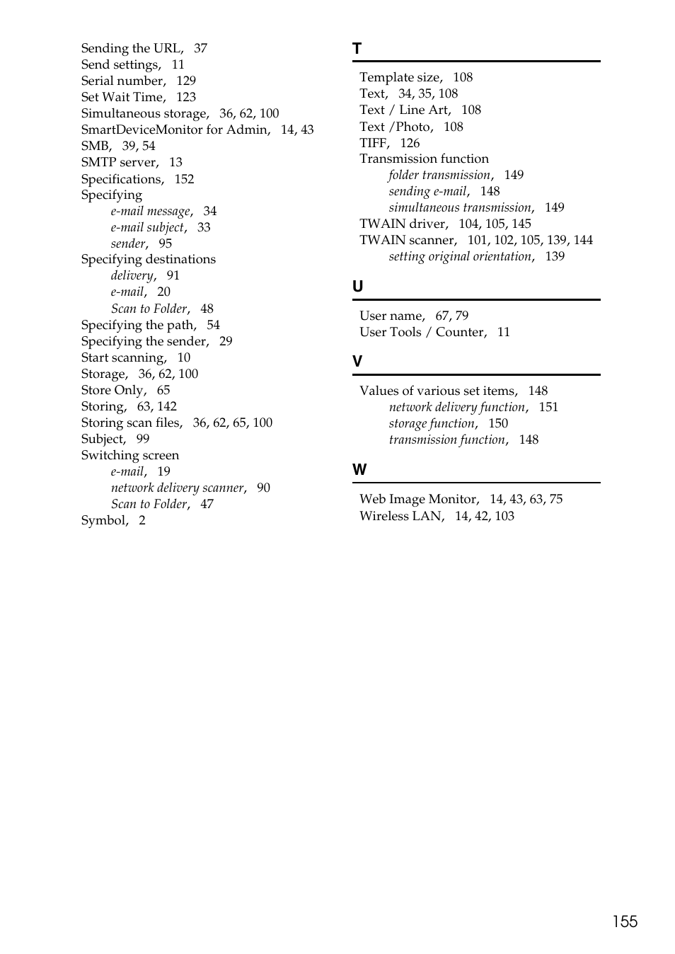 Ricoh Type W3600 User Manual | Page 163 / 166
