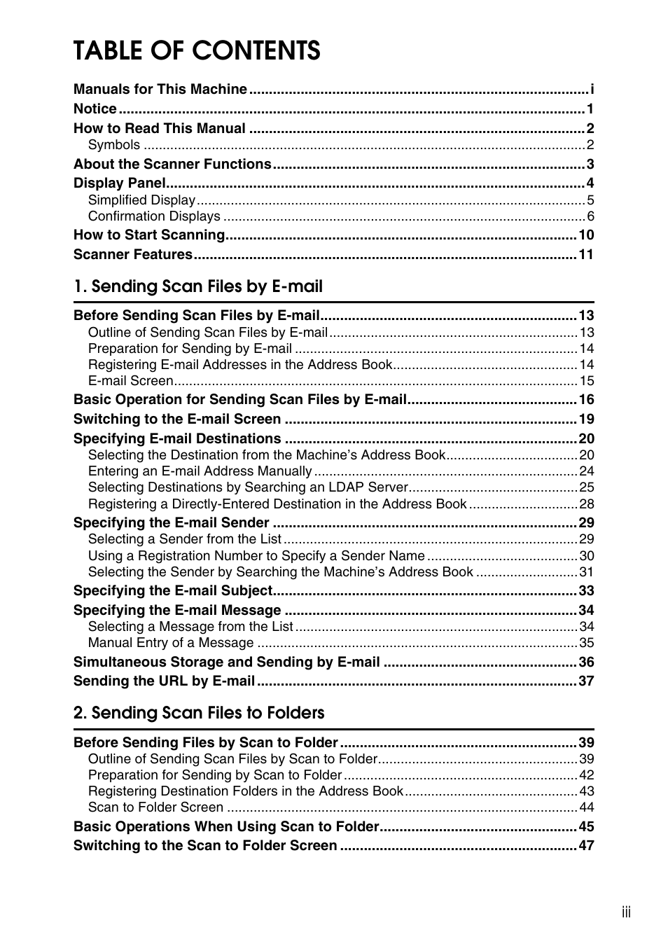 Ricoh Type W3600 User Manual | Page 5 / 166