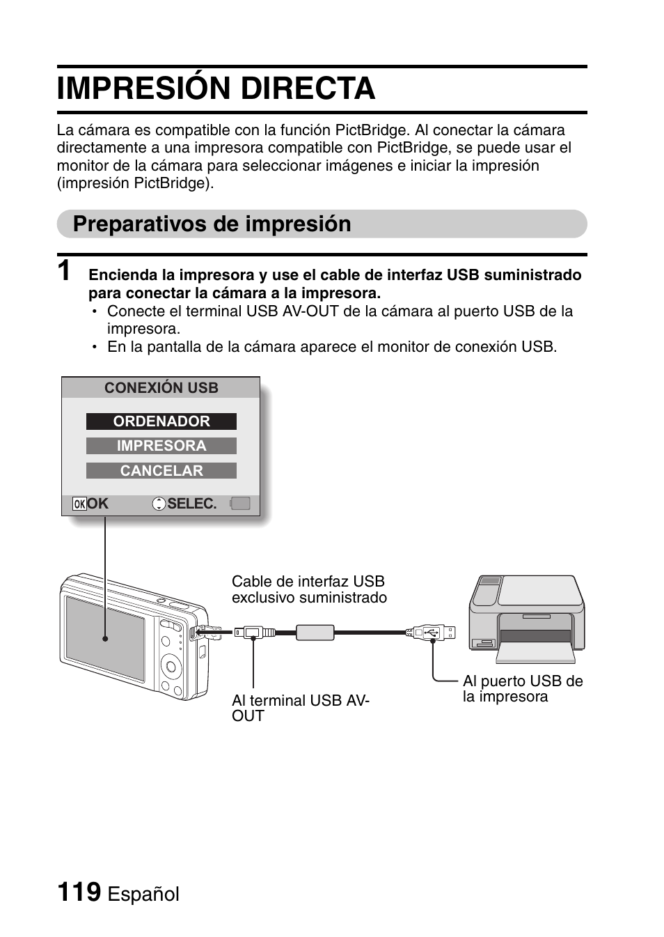 Impresión directa, Preparativos de impresión | Ricoh R50 User Manual | Page 121 / 159