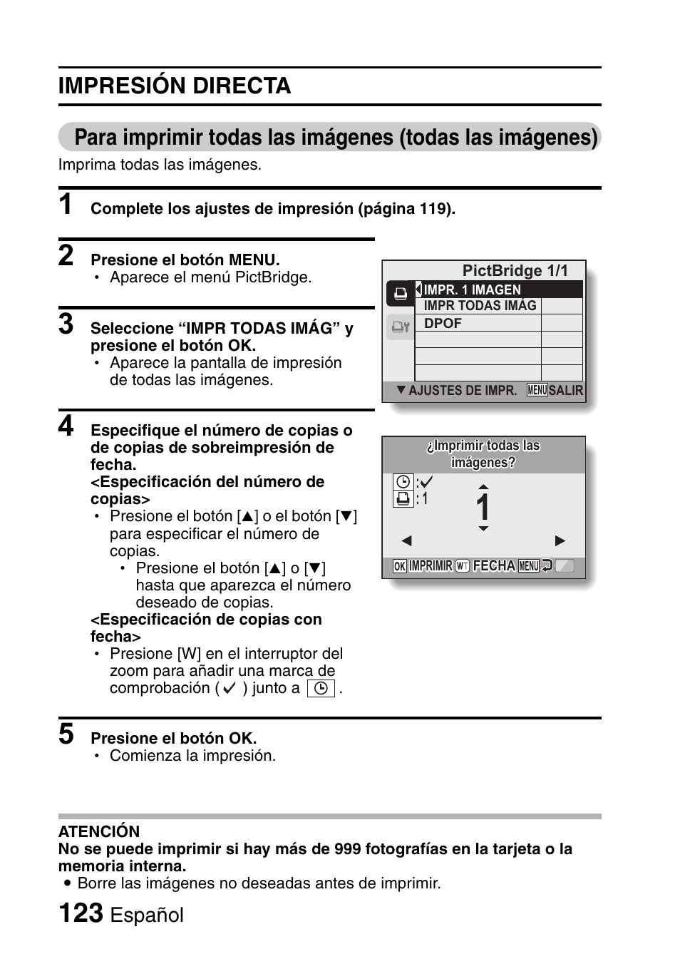 Español | Ricoh R50 User Manual | Page 125 / 159