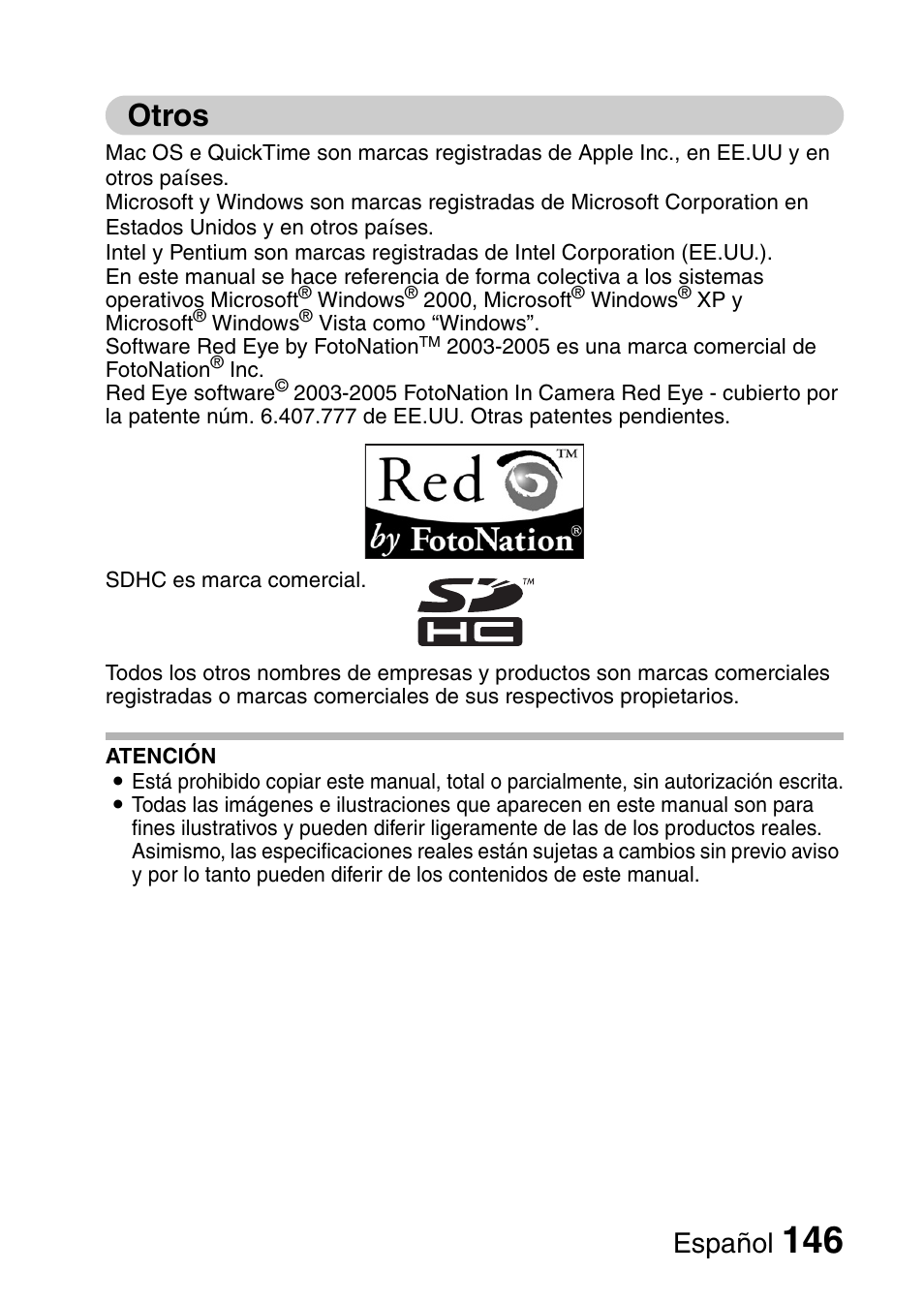 Otros, Español | Ricoh R50 User Manual | Page 148 / 159