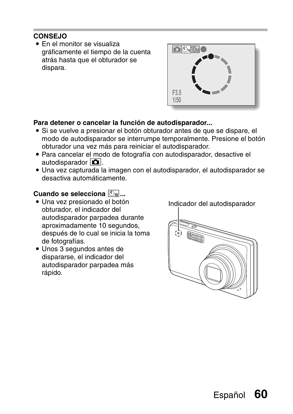 Español | Ricoh R50 User Manual | Page 62 / 159