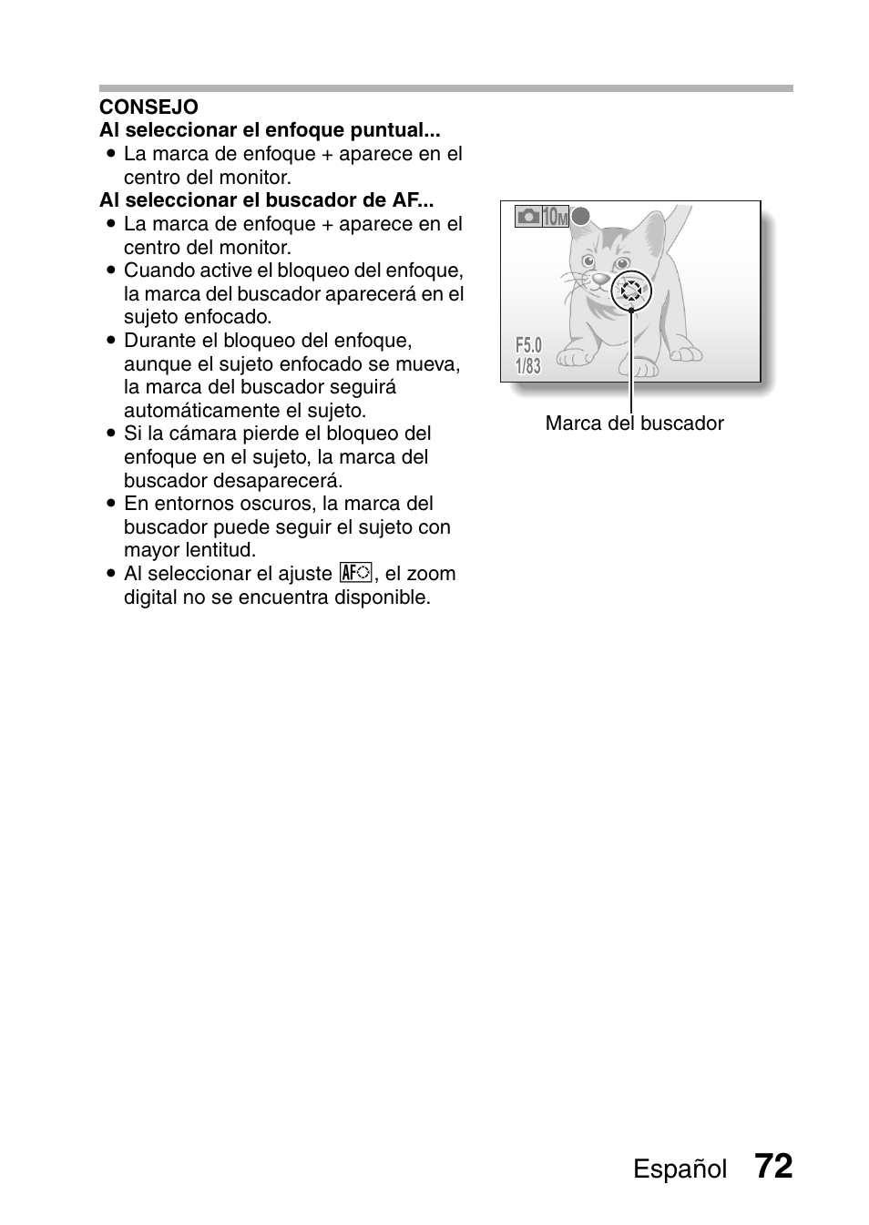 Español | Ricoh R50 User Manual | Page 74 / 159