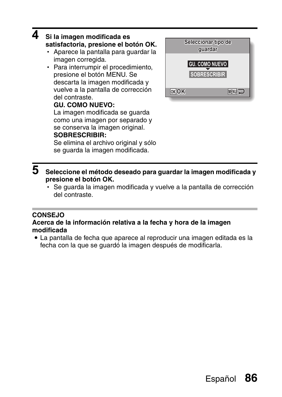 Español | Ricoh R50 User Manual | Page 88 / 159