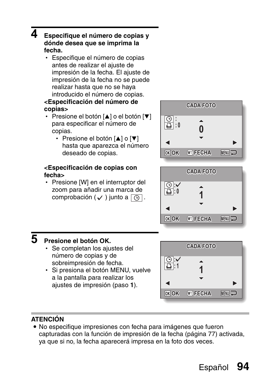 Español | Ricoh R50 User Manual | Page 96 / 159