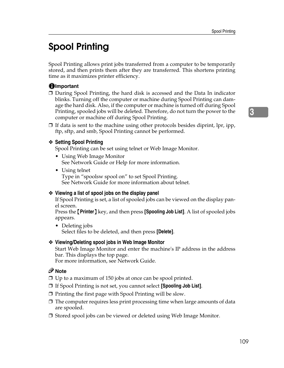 Spool printing, 3spool printing | Ricoh 1350 User Manual | Page 117 / 158