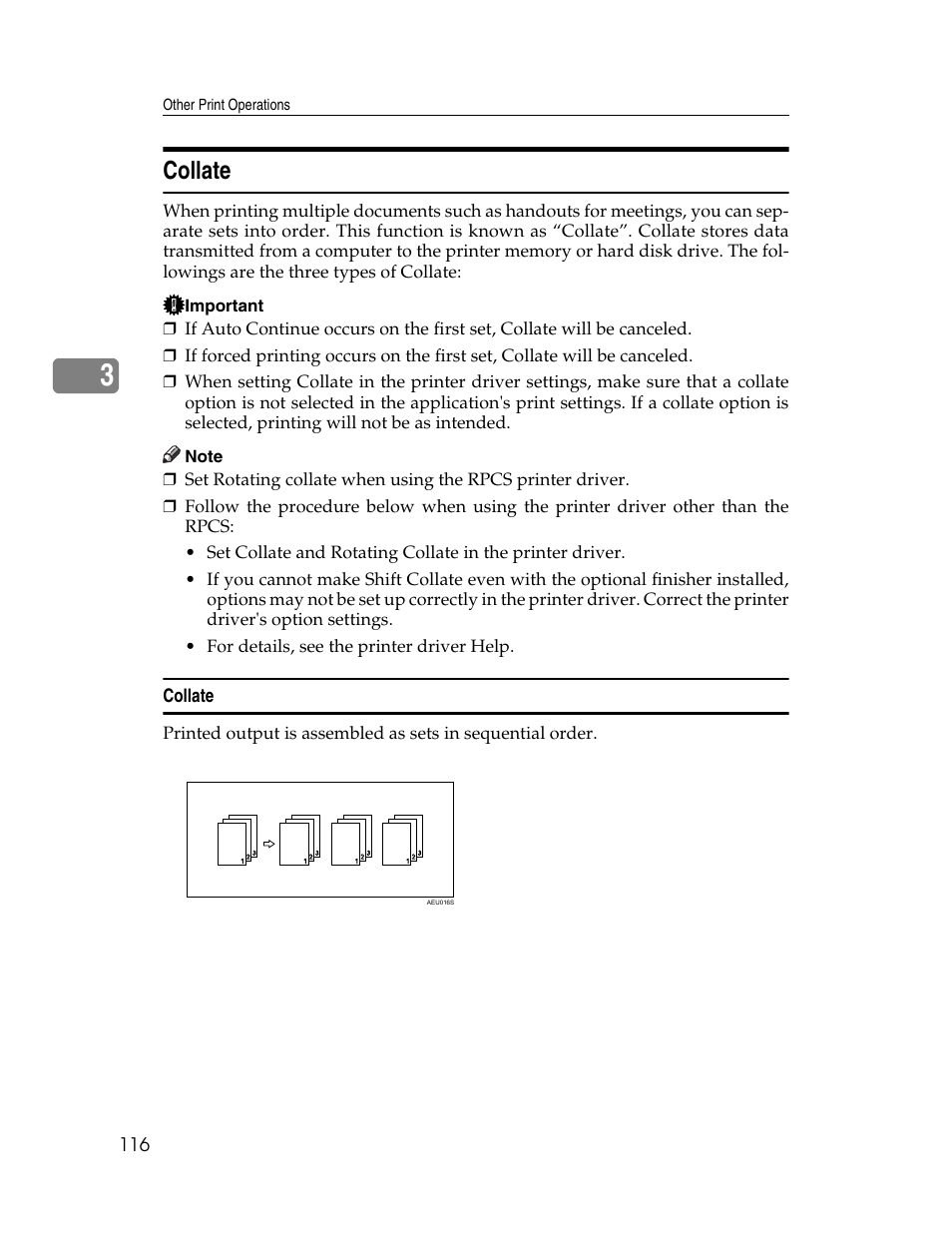 Collate | Ricoh 1350 User Manual | Page 124 / 158