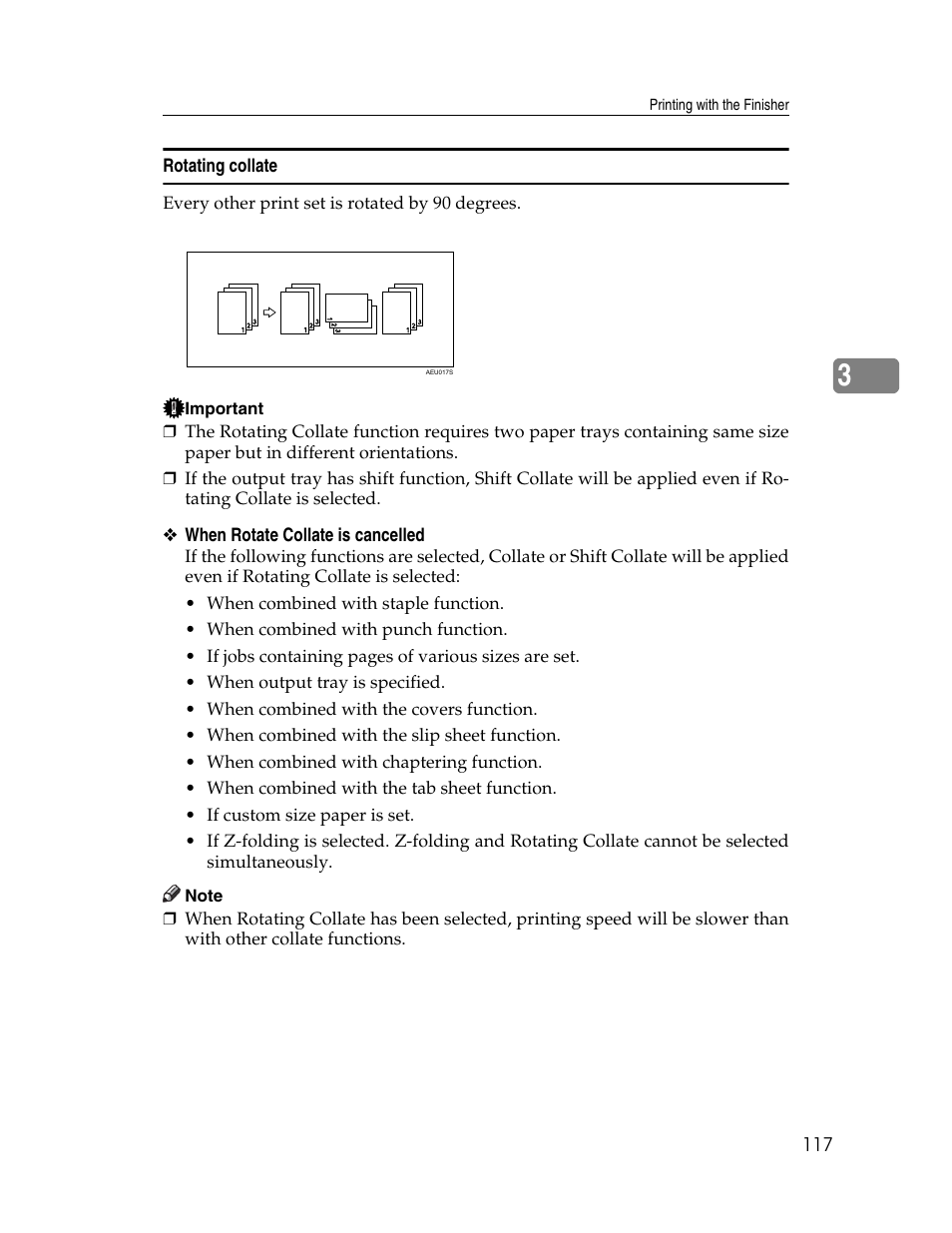 Rotating collate | Ricoh 1350 User Manual | Page 125 / 158