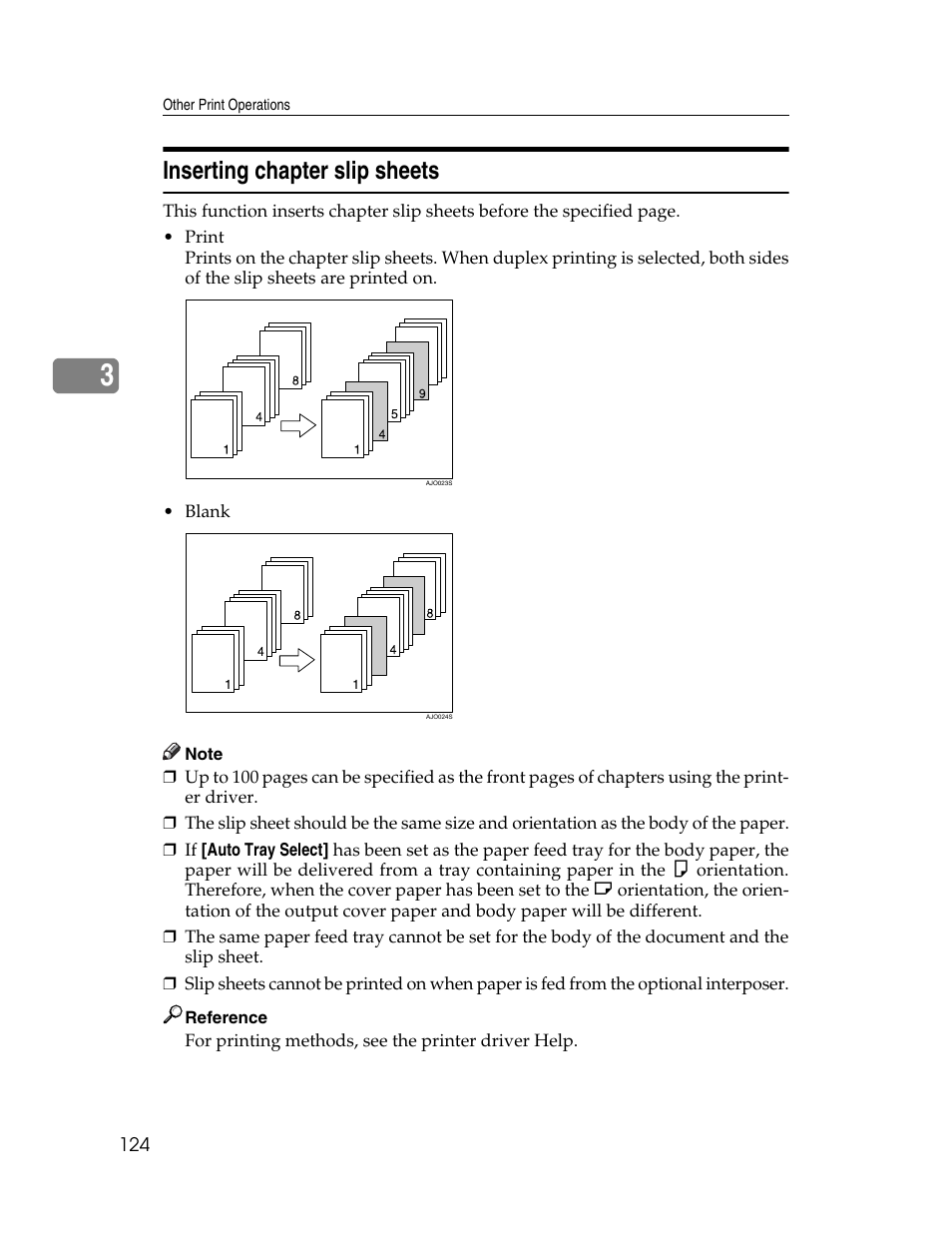 Inserting chapter slip sheets | Ricoh 1350 User Manual | Page 132 / 158