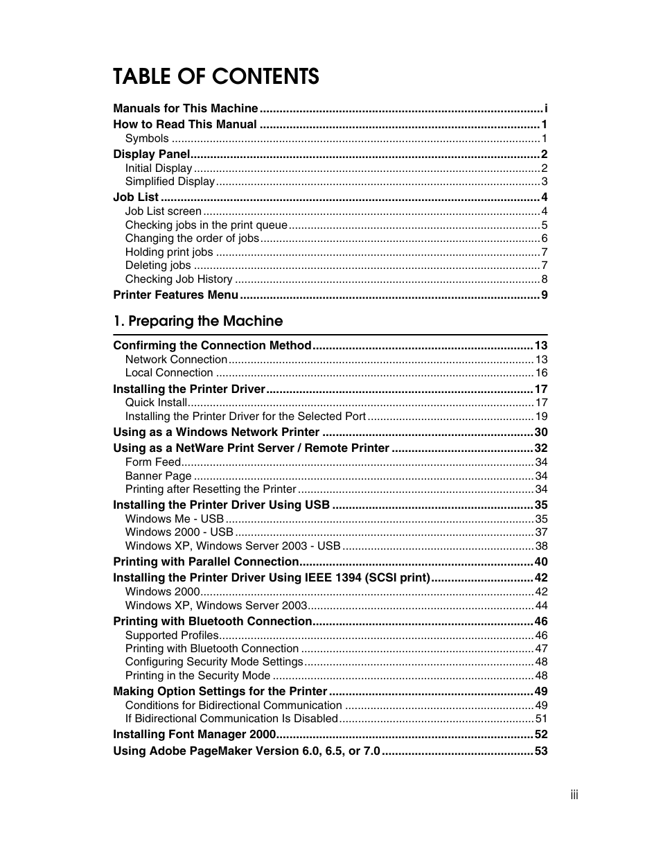 Ricoh 1350 User Manual | Page 5 / 158