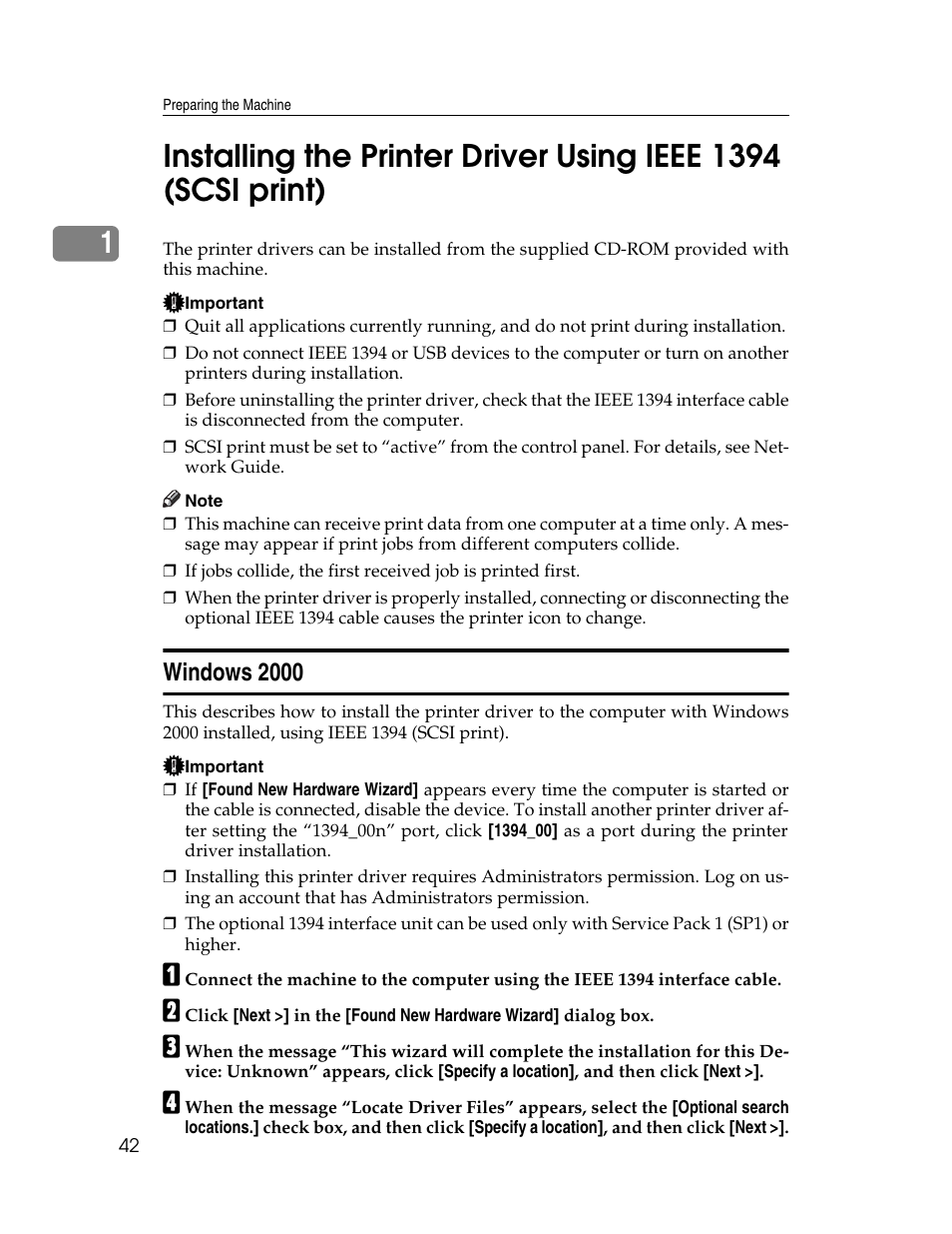 Windows 2000 | Ricoh 1350 User Manual | Page 50 / 158