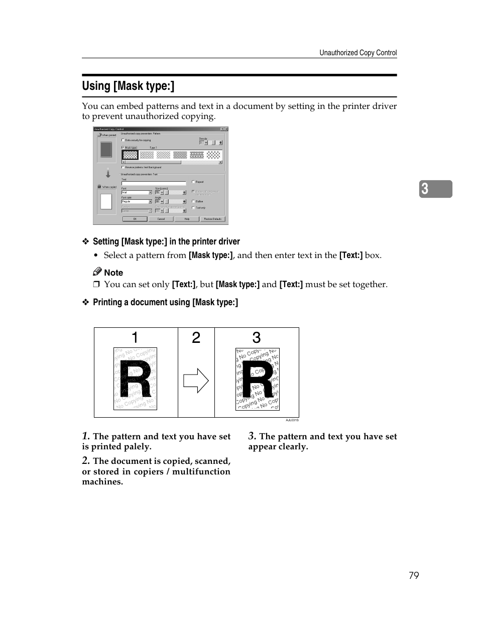 Using, Using [mask type | Ricoh 1350 User Manual | Page 87 / 158