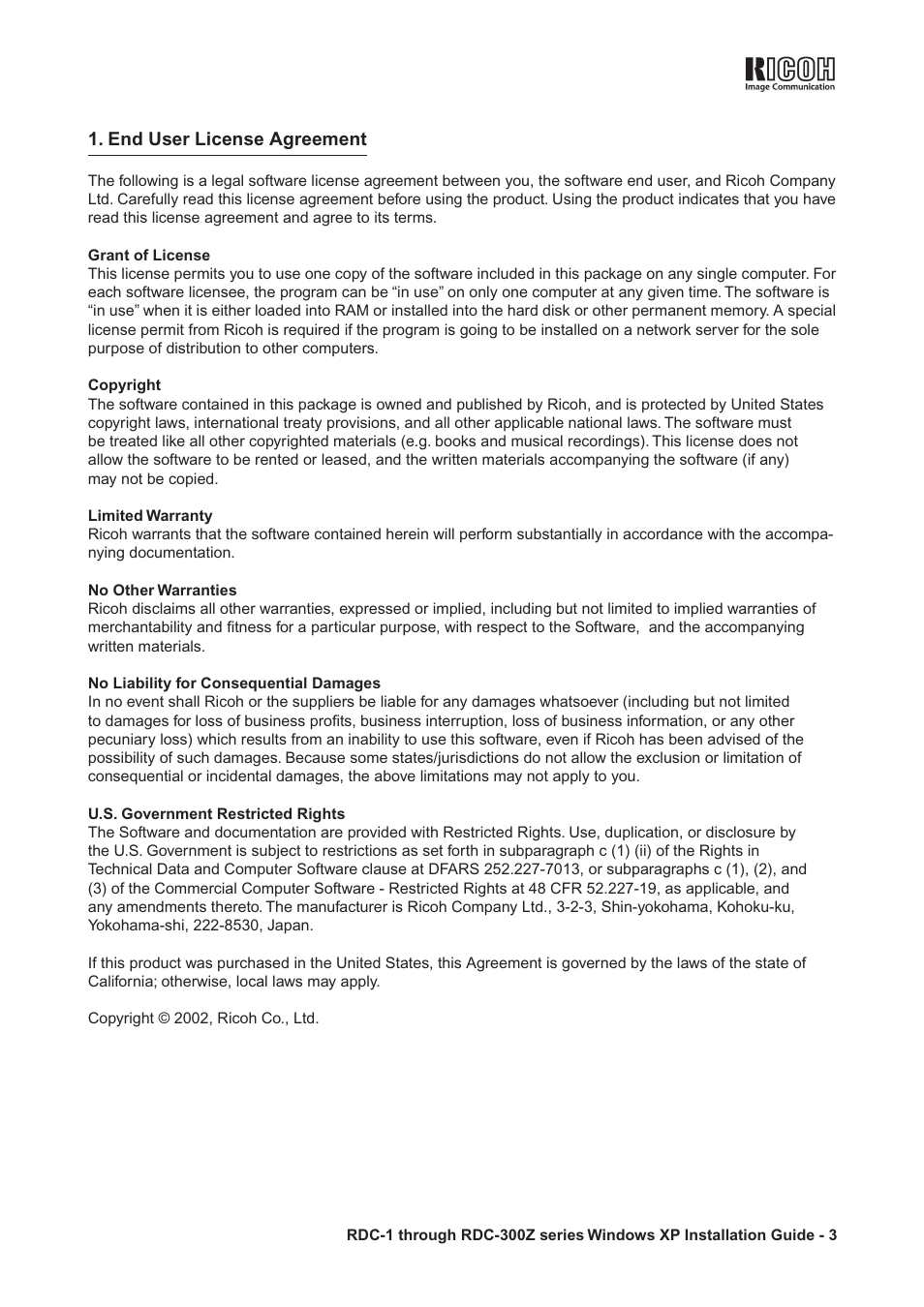 Ricoh RDC-300Z series User Manual | Page 3 / 5