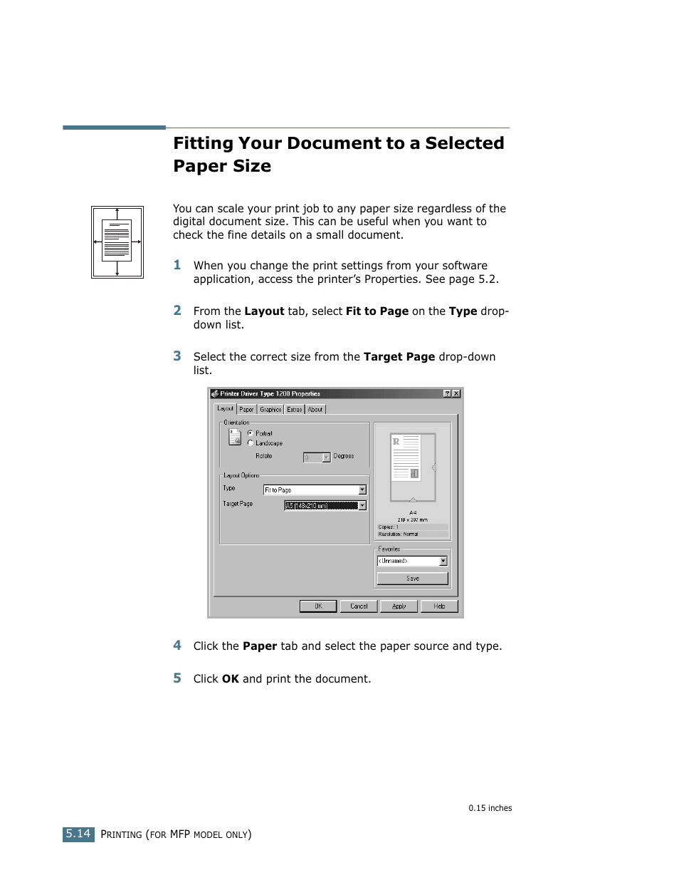 Fitting your document to a selected paper size | Ricoh Fax 2210L User Manual | Page 120 / 390