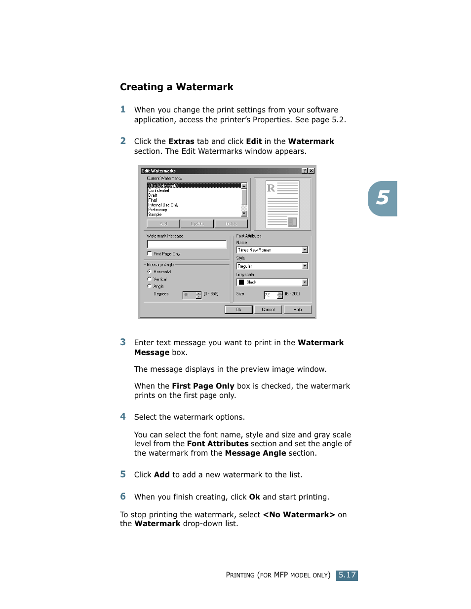 Creating a watermark | Ricoh Fax 2210L User Manual | Page 123 / 390