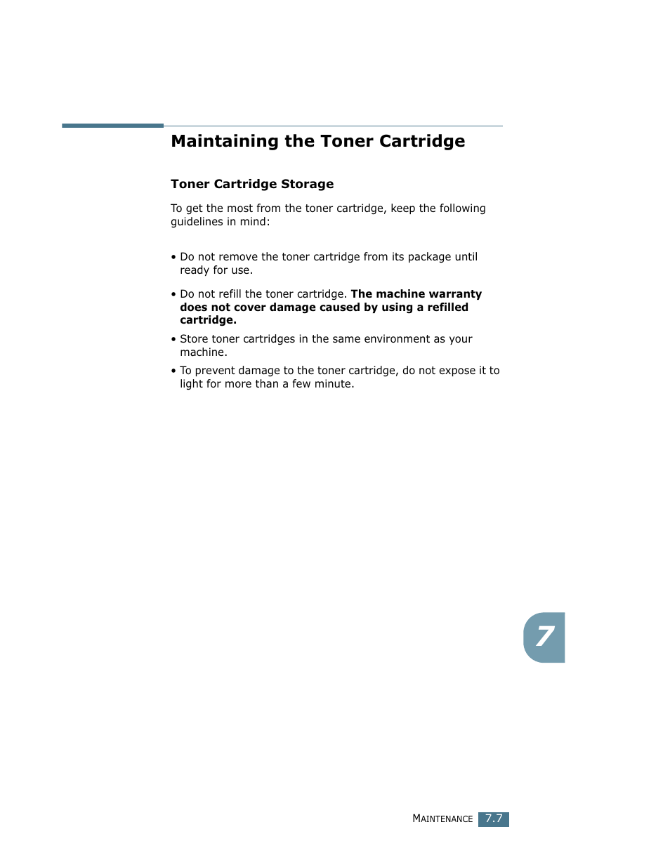 Maintaining the toner cartridge | Ricoh Fax 2210L User Manual | Page 141 / 390