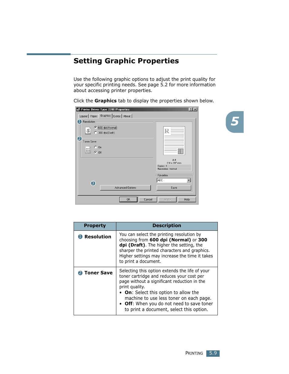 Setting graphic properties | Ricoh Fax 2210L User Manual | Page 308 / 390