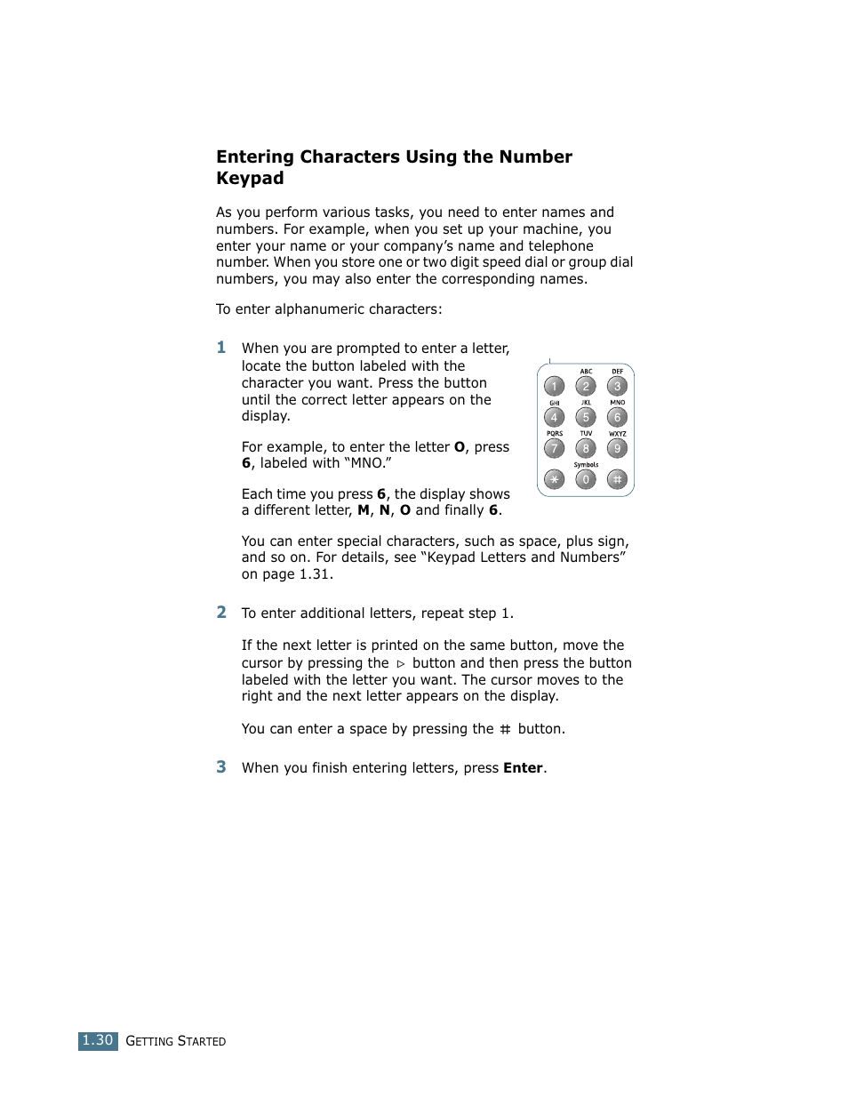 Entering characters using the number keypad | Ricoh Fax 2210L User Manual | Page 44 / 390