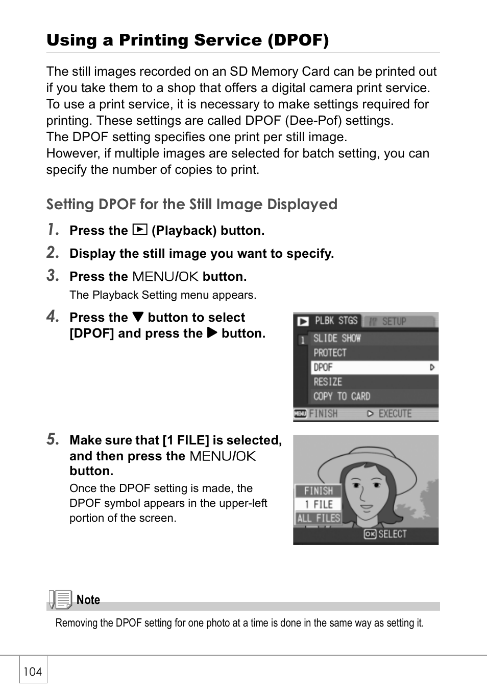 Using a printing service (dpof) | Ricoh CAPLIO R30 User Manual | Page 106 / 184